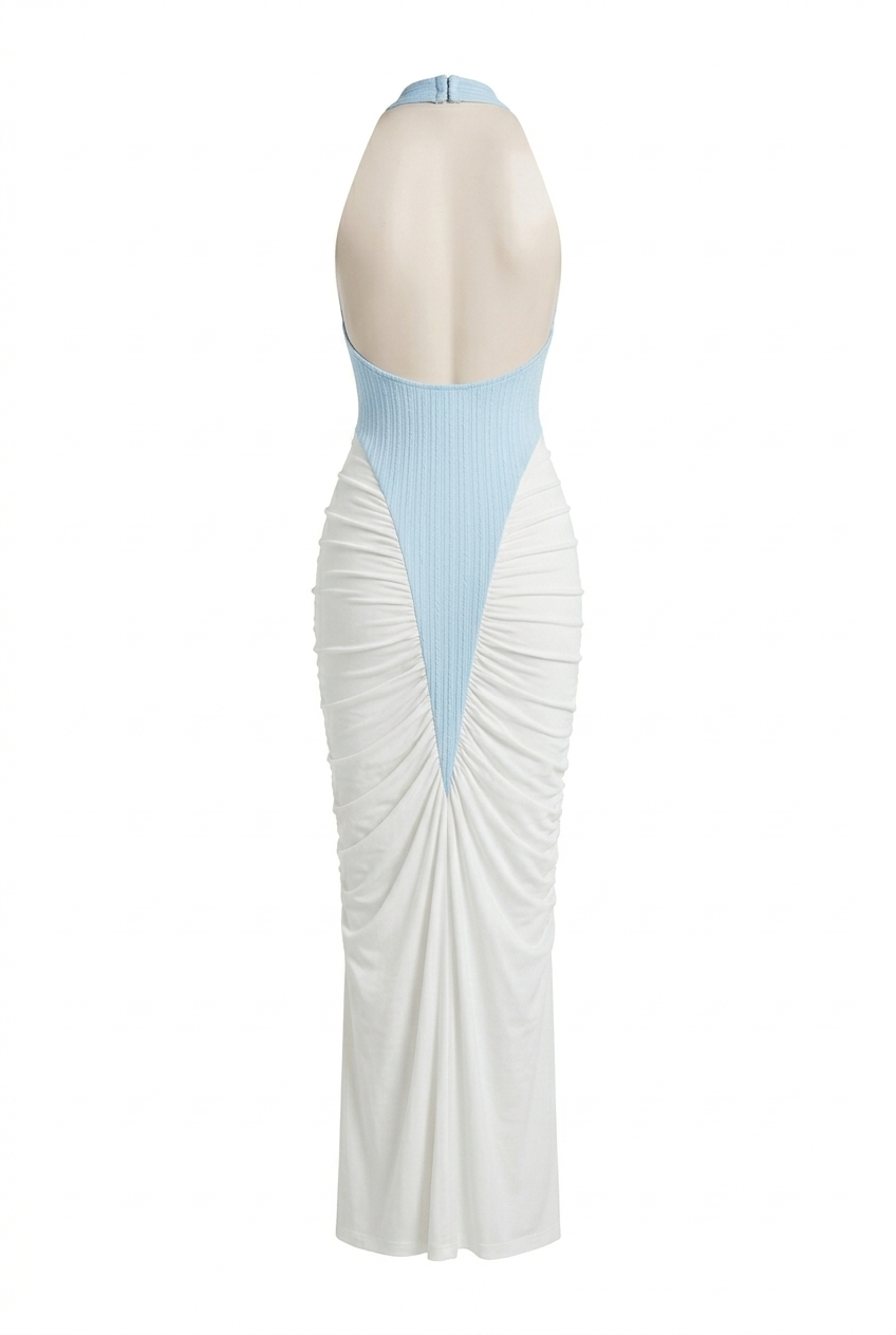 Blauweißes Kleid